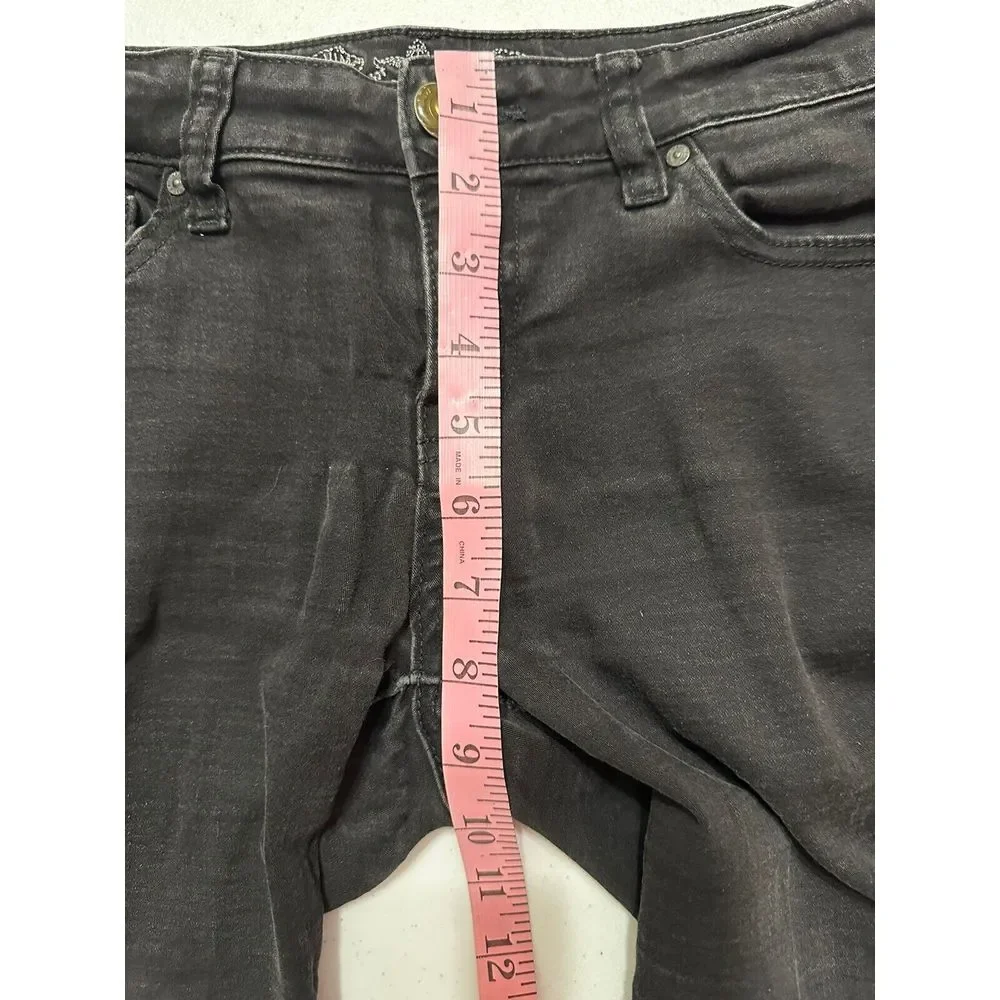 Wax Jean Junior's Black Wash‎ Denim Skinny Jeans Slim Fit Stretch 5-Pocket Zip 5
